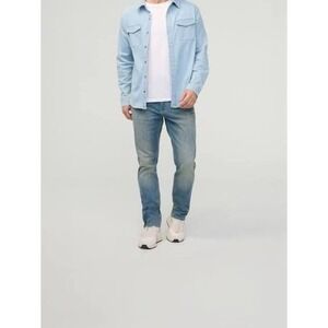 DU/ER Performance Denim Slim Fit Light Wash Jeans Mens Blue Sz 31 X 30